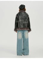 ムラ染めフェイクムートンジャケット   OL1887