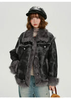 ムラ染めフェイクムートンジャケット   OL1887