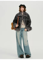 ムラ染めフェイクムートンジャケット   OL1887