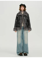 ムラ染めフェイクムートンジャケット   OL1887