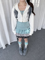 Striped Cami Zip Hoodie Set OL2451 oliviroa オリヴィオラ