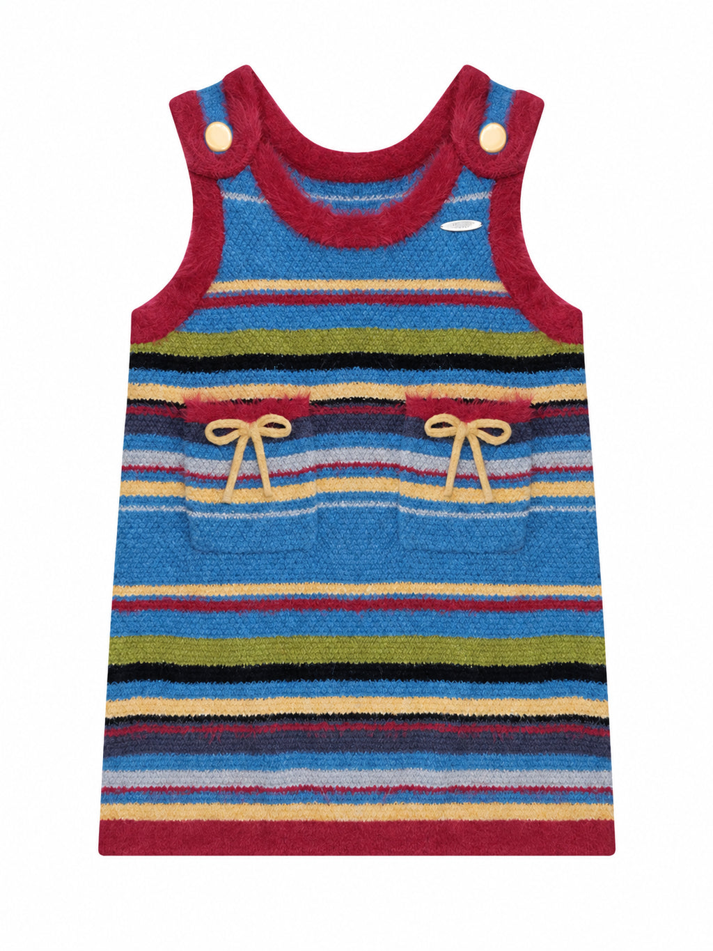 Bow Stripe Knit Mini Dress OL2453 oliviroa オリヴィオラ