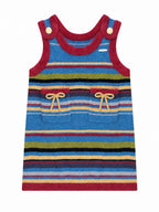 Bow Stripe Knit Mini Dress OL2453 oliviroa オリヴィオラ