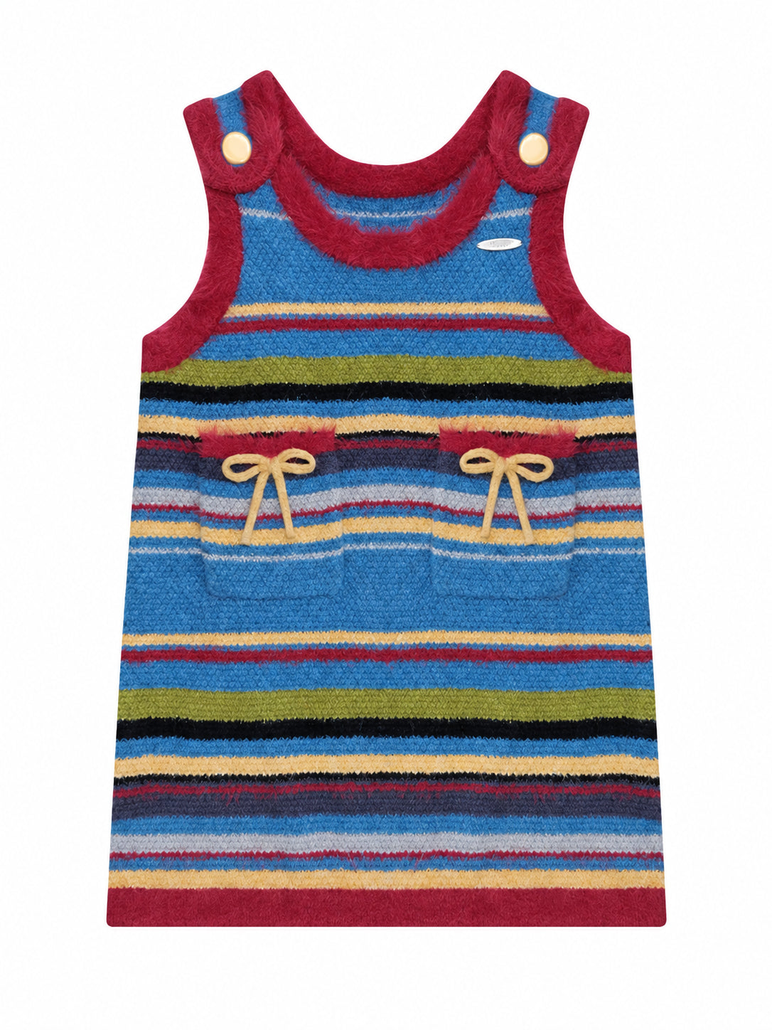Bow Stripe Knit Mini Dress OL2453 oliviroa オリヴィオラ
