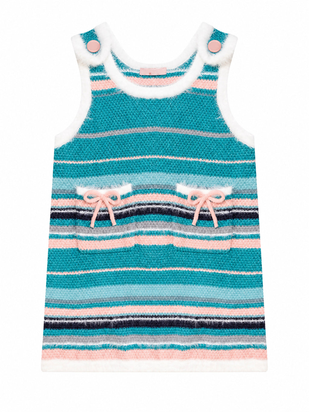Bow Stripe Knit Mini Dress OL2453 oliviroa オリヴィオラ