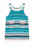 Bow Stripe Knit Mini Dress OL2453 oliviroa オリヴィオラ
