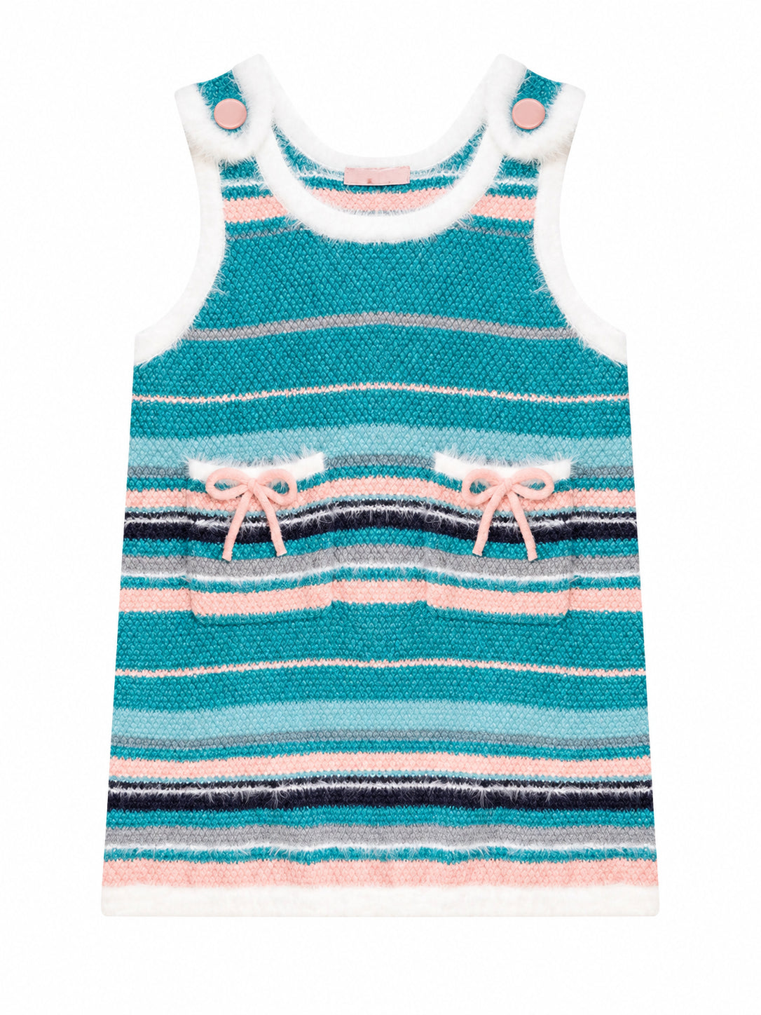 Bow Stripe Knit Mini Dress OL2453 oliviroa オリヴィオラ