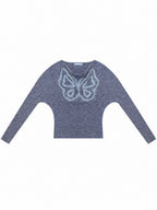 Butterfly Cowl Neck Knit Top OL2457 oliviroa オリヴィオラ