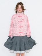 Polka Dot Frog Closure Zip Jacket OL2459 oliviroa オリヴィオラ