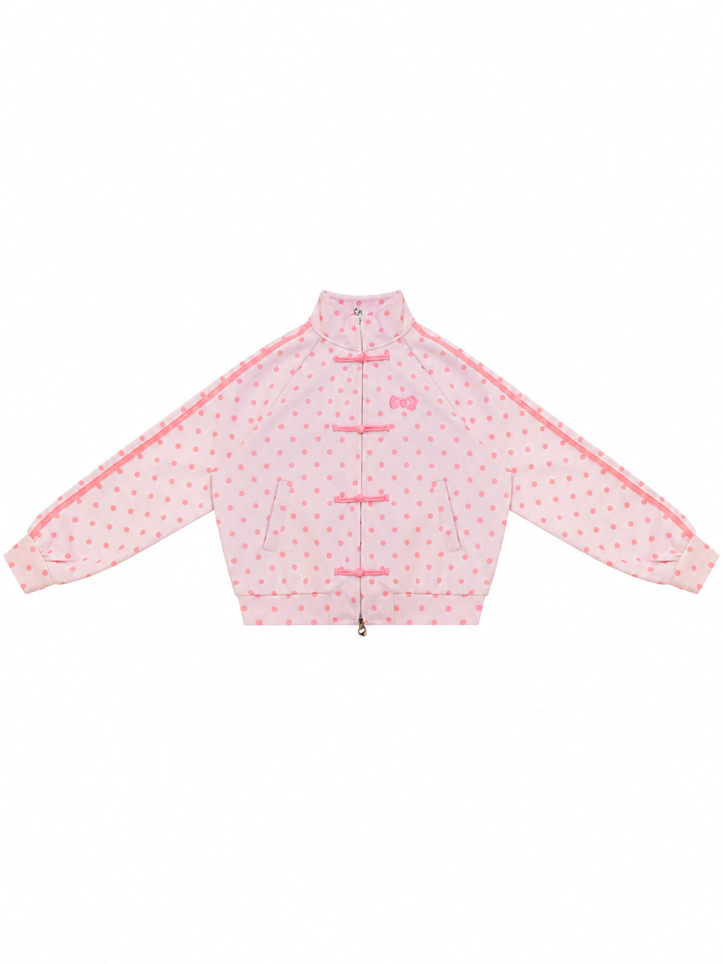 Polka Dot Frog Closure Zip Jacket OL2459 oliviroa オリヴィオラ