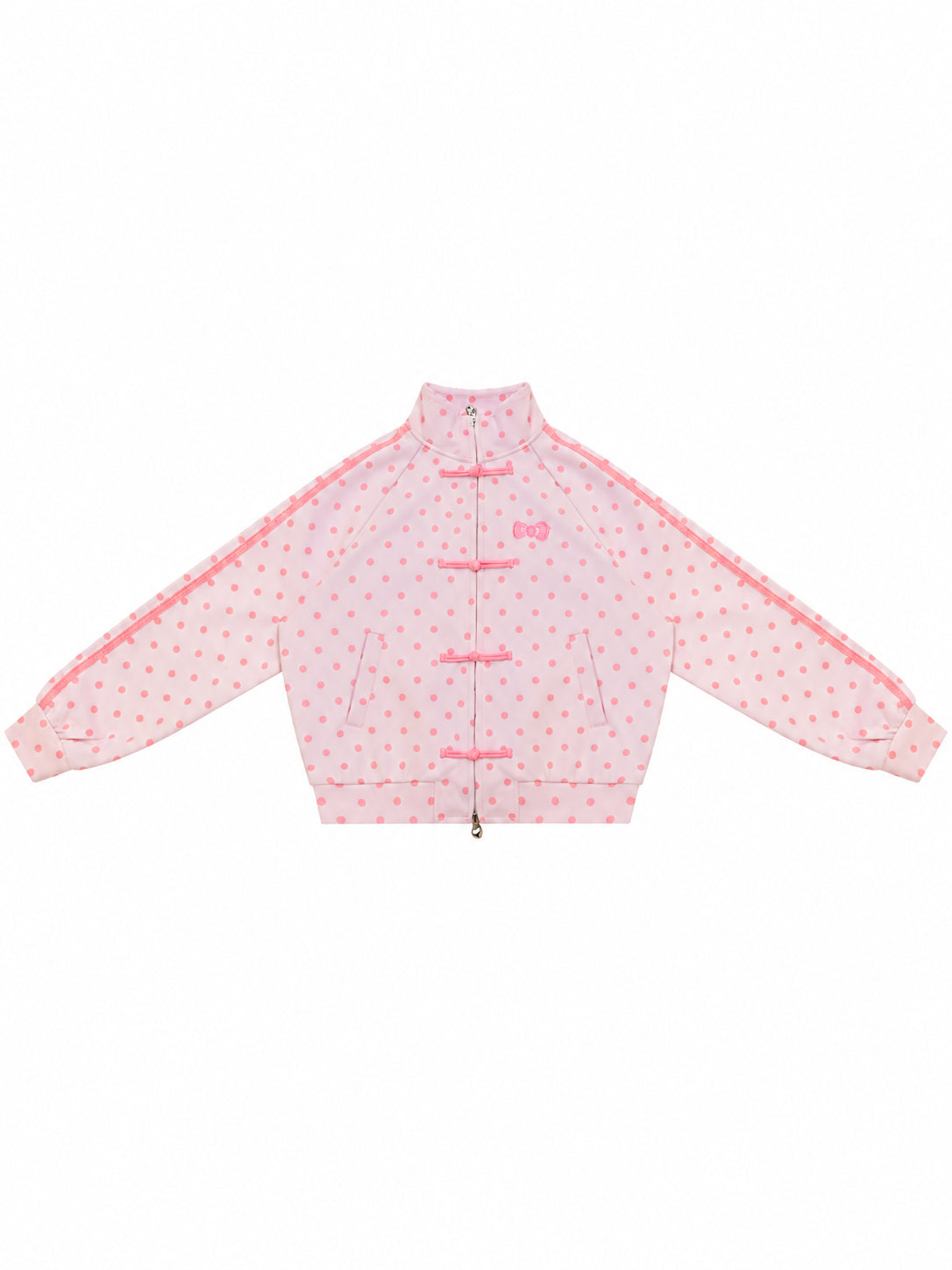 Polka Dot Frog Closure Zip Jacket OL2459 oliviroa オリヴィオラ