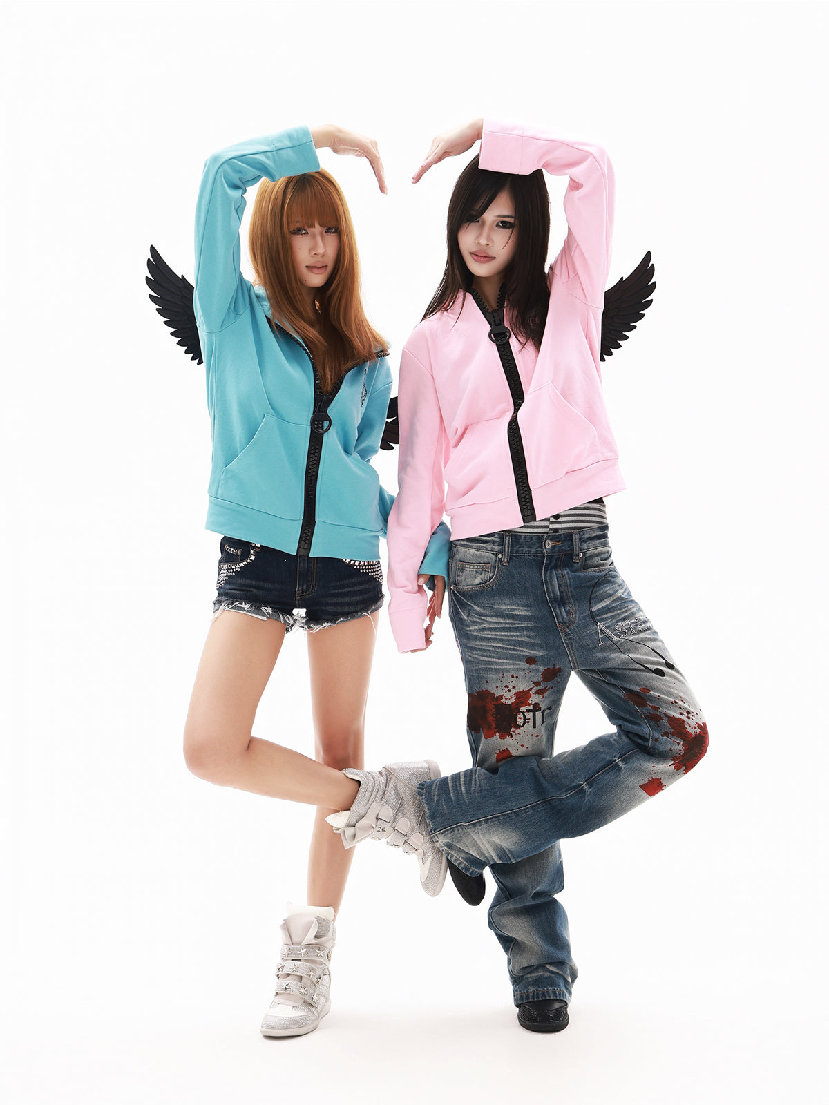 Angel Wing Zip Hoodie OL2460 oliviroa オリヴィオラ