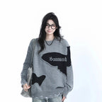 Distressed Butterfly Knit Sweater   OL1992
