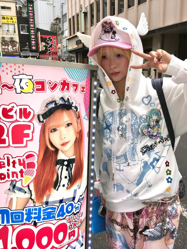 Vintage Cartoon Wing Hoodie OL2095