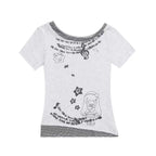 Y2K Melody Print Layered Effect Cropped Tee OL2306