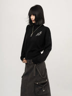 ブラック ニット ヴィンテージデザイン