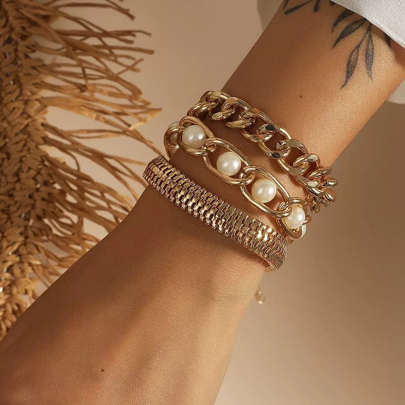 Golden Harmony Bracelet Set