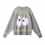 Sheep Jacquard Oversized Sweater   OL2079