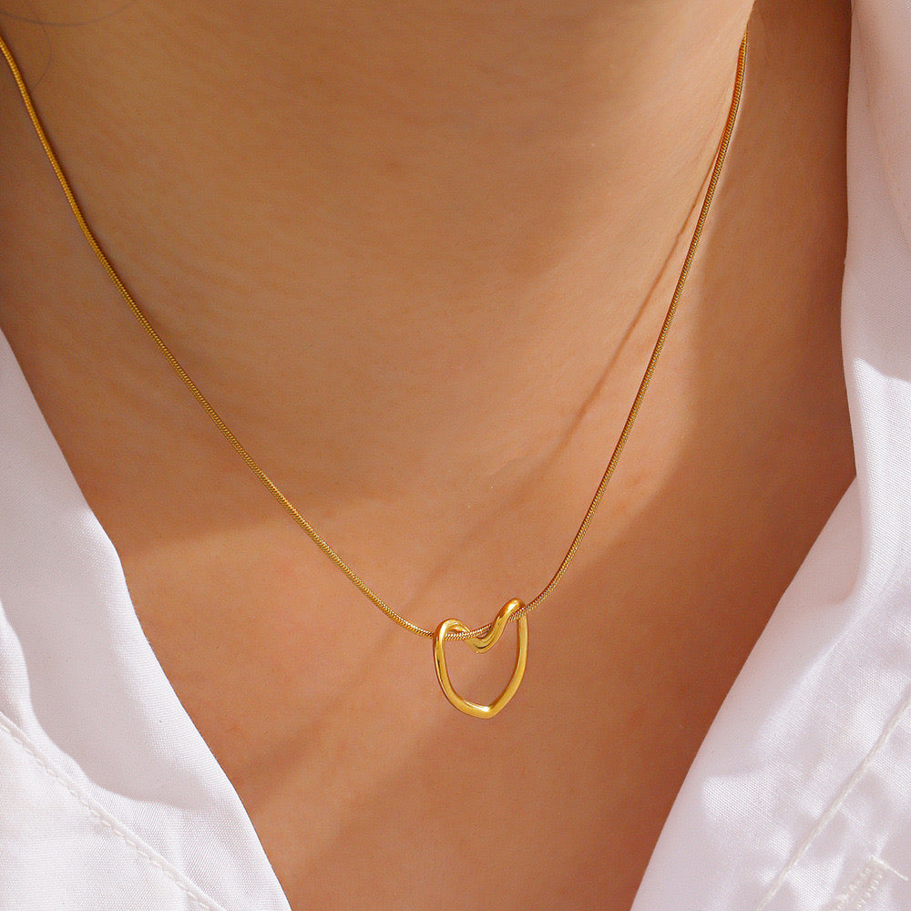 18k gold plated Heart Pendant