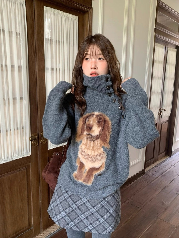 dog-pattern-knit-gray