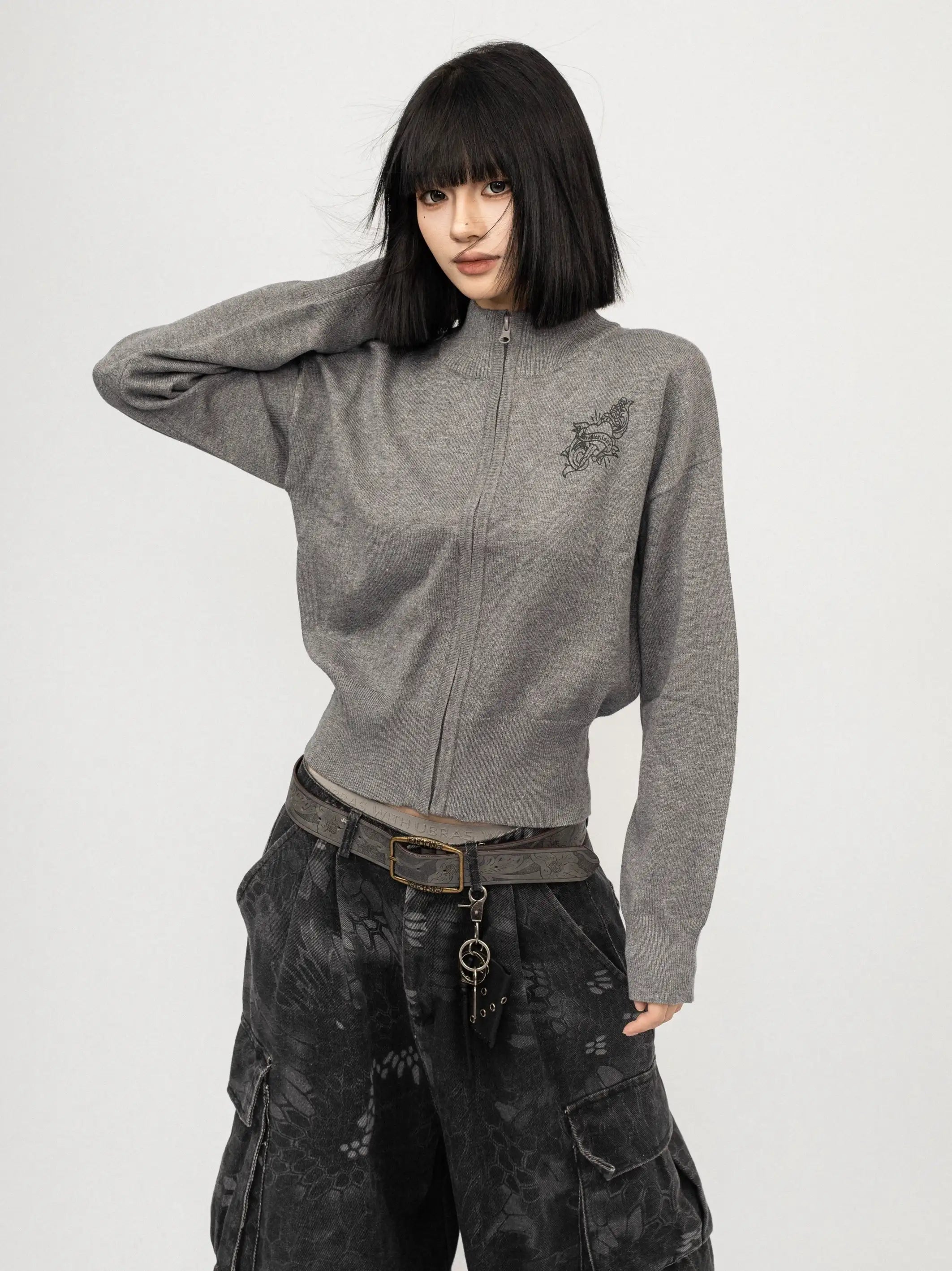 グレー アメカジ トップス レディース