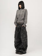 gray drop shoulder cardigan