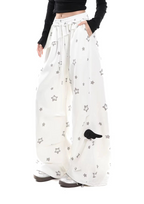 Star Print Wide Leg High Waist Relaxed Pants OL2247
