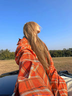 韓国風ファッション チェック柄 シャツジャケット