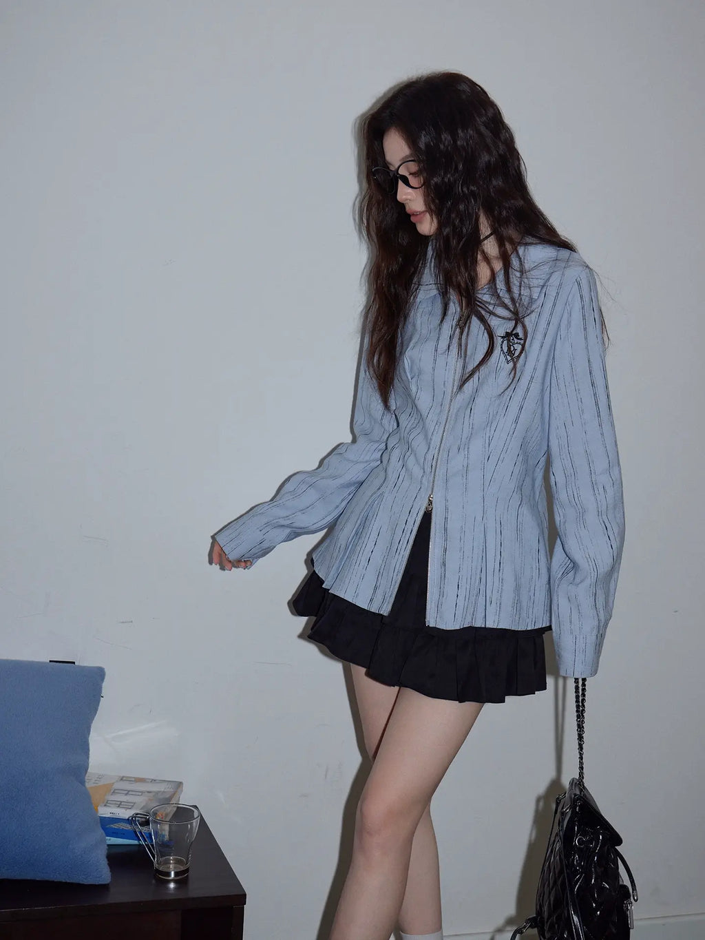 レディース 秋服 ジップアップ シャツ トップス