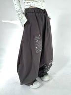 Letter Print Curved Leg Pants OL2479 oliviroa オリヴィオラ