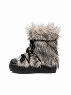 Fur Lace Up Platform Boots OLA067 oliviroa オリヴィオラ