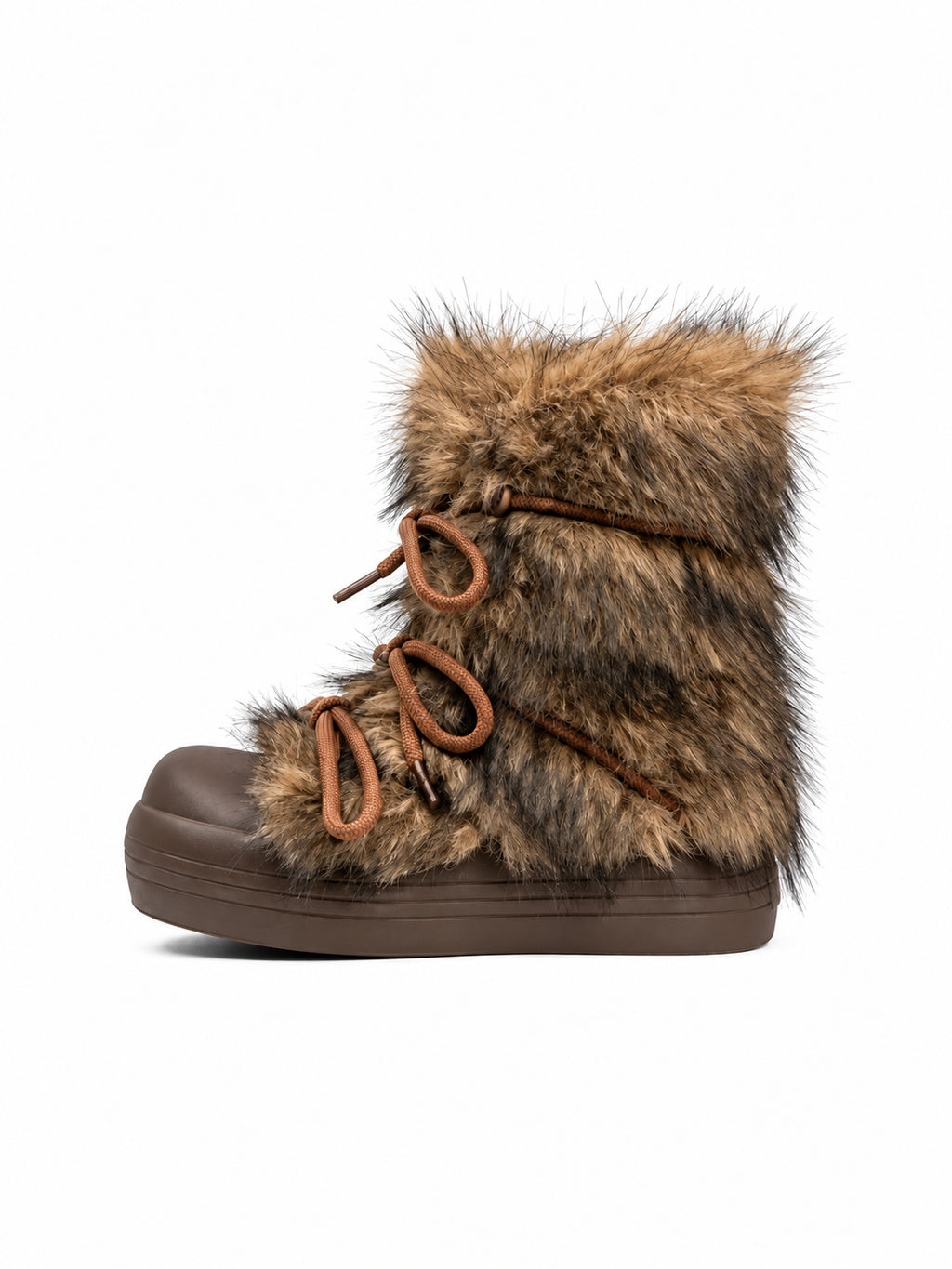 Fur Lace Up Platform Boots OLA067 oliviroa オリヴィオラ