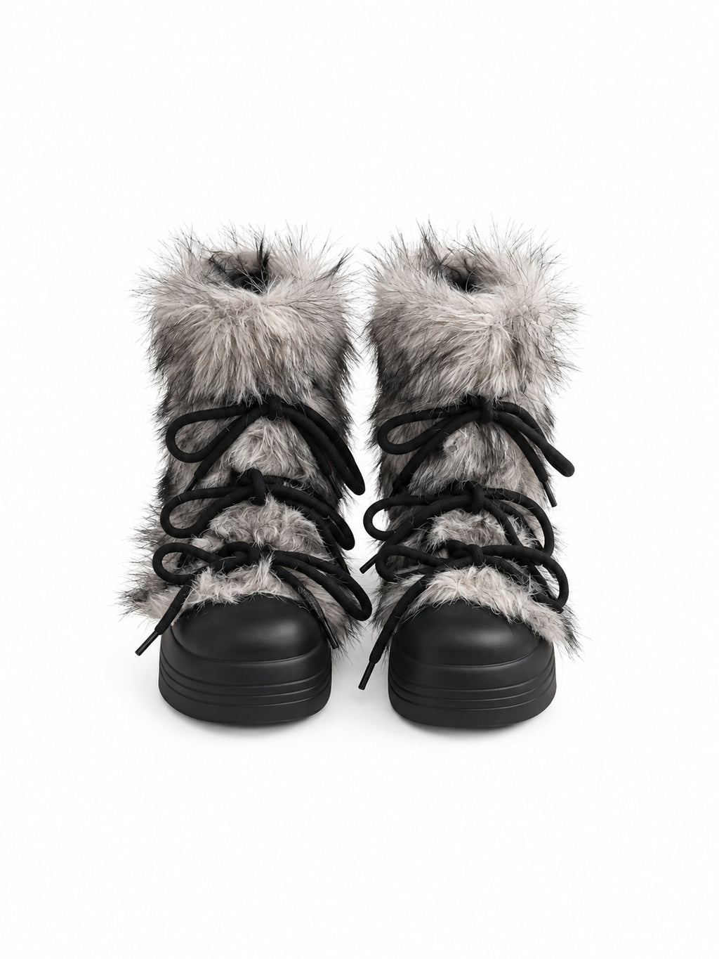 Fur Lace Up Platform Boots OLA067 oliviroa オリヴィオラ