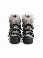 Fur Lace Up Platform Boots OLA067 oliviroa オリヴィオラ
