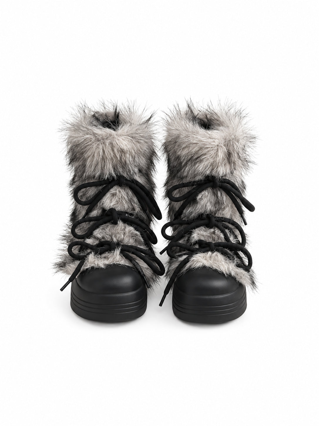 Fur Lace Up Platform Boots OLA067 oliviroa オリヴィオラ