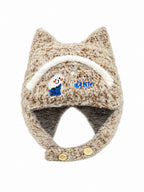 Cat Ear Marled Knit Hat OLA078 oliviroa オリヴィオラ