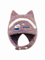 Cat Ear Marled Knit Hat OLA078 oliviroa オリヴィオラ