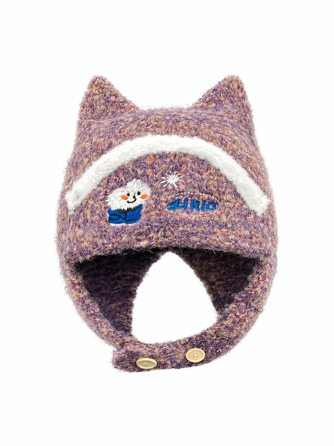 Cat Ear Marled Knit Hat OLA078 oliviroa オリヴィオラ