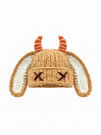 Horn Detail Knit Earflap Hat OLA080 oliviroa オリヴィオラ