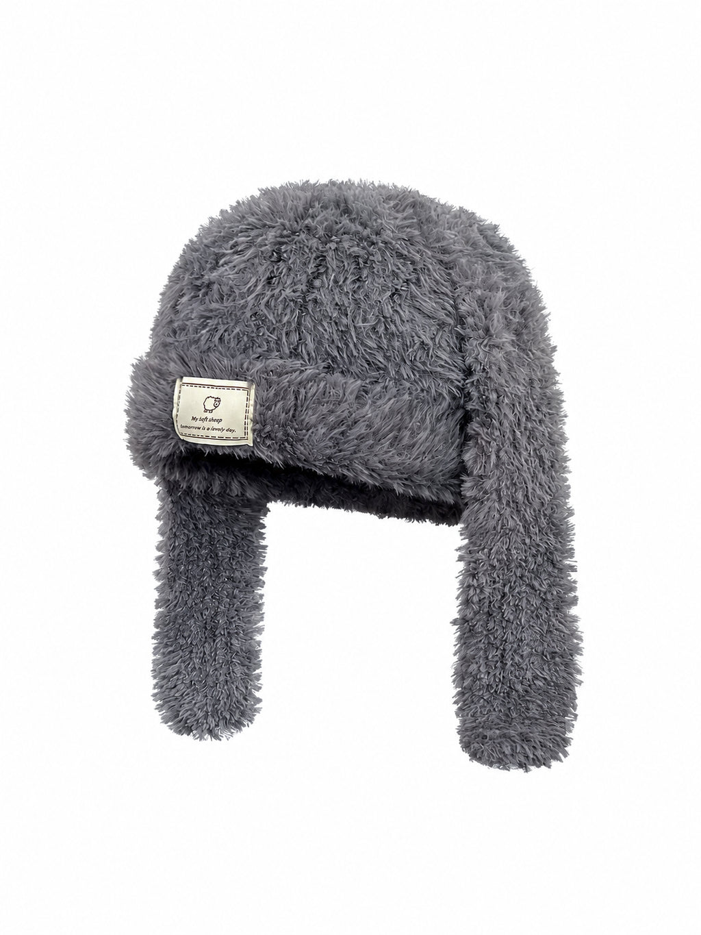 Label Patch Fluffy Earflap Hat OLA081 oliviroa オリヴィオラ
