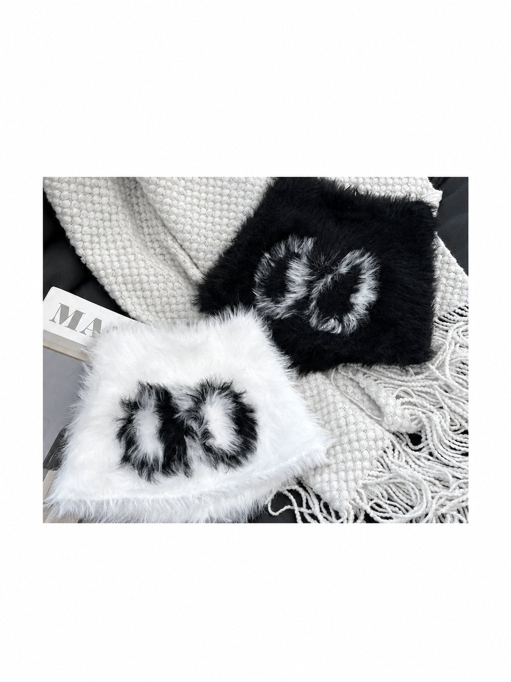Big Eye Furry Cat Ear Hat OLA084 oliviroa オリヴィオラ