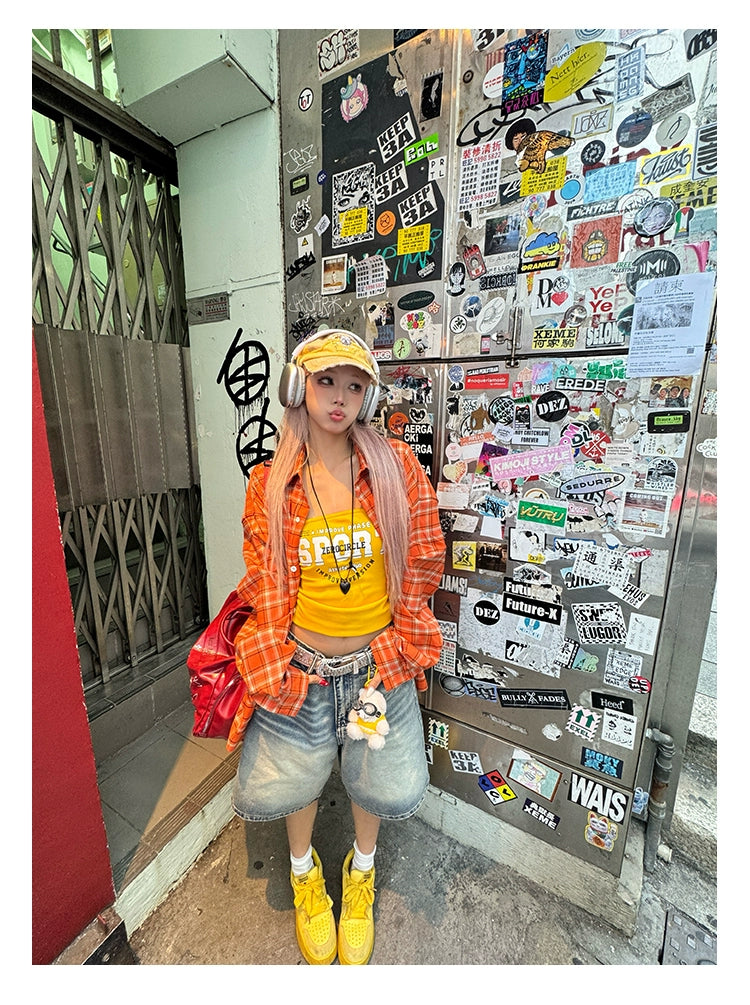 体型カバーも叶うゆったりシルエットのチェックシャツ