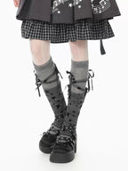 Star and Bow Tie Leg Warmers OLA021 oliviroa オリヴィオラ