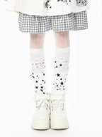 Star and Bow Tie Leg Warmers OLA021 oliviroa オリヴィオラ