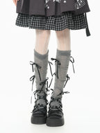 Star and Bow Tie Leg Warmers OLA021 oliviroa オリヴィオラ