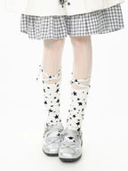 Star and Bow Tie Leg Warmers OLA021 oliviroa オリヴィオラ