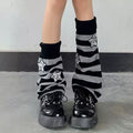 Striped Knit Slouch Leg Warmers OLA018 oliviroa オリヴィオラ