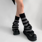 Striped Colorblock Flared Leg Warmers OLA020 oliviroa オリヴィオラ