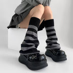 Striped Colorblock Flared Leg Warmers OLA020 oliviroa オリヴィオラ