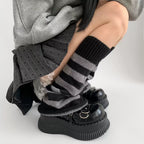 Striped Colorblock Flared Leg Warmers OLA020 oliviroa オリヴィオラ